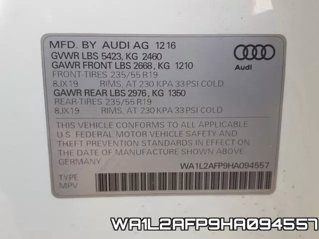 WA1L2AFP9HA094557 фото 2