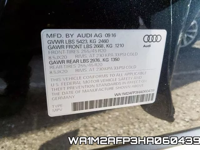 WA1M2AFP3HA060439 фото 2