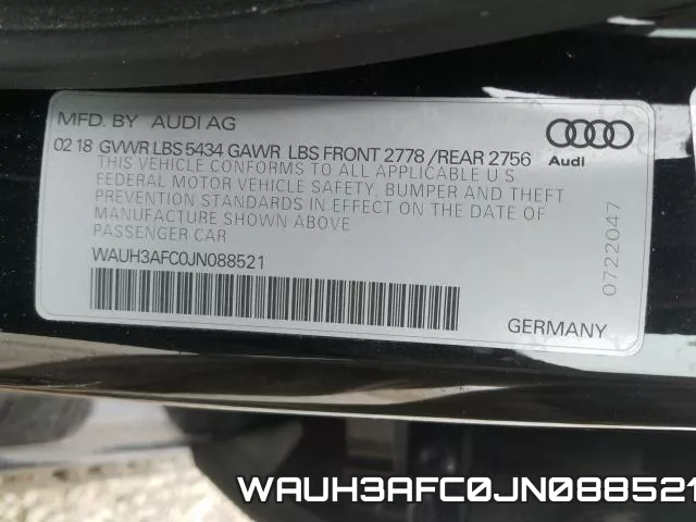 WAUH3AFC0JN088521 фото 2