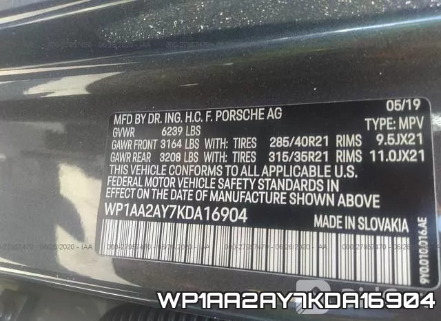 WP1AA2AY7KDA16904 фото 10