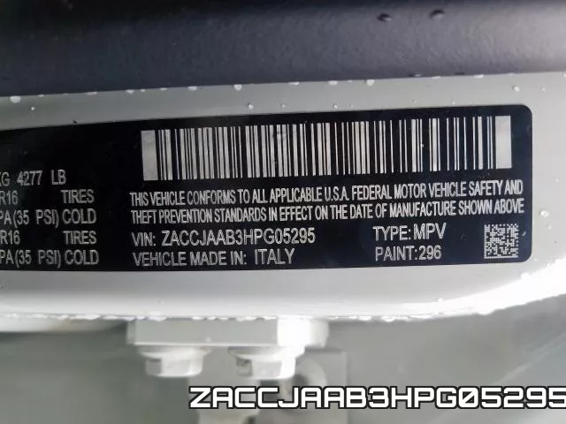 ZACCJAAB3HPG05295 фото 2