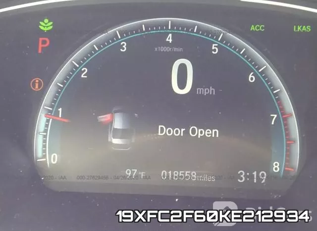 19XFC2F60KE212934 фото 8