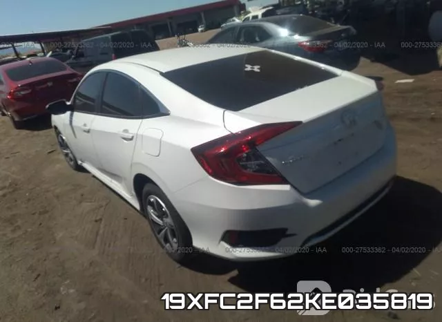 19XFC2F62KE035819 фото 4