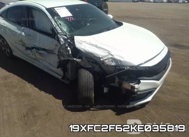19XFC2F62KE035819 фото 7