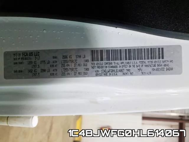 1C4BJWFG0HL614067 фото 2