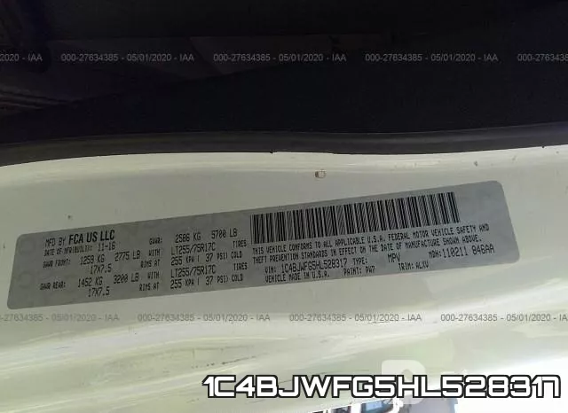 1C4BJWFG5HL528317 фото 10