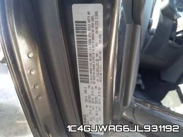 1C4GJWAG6JL931192 фото 2