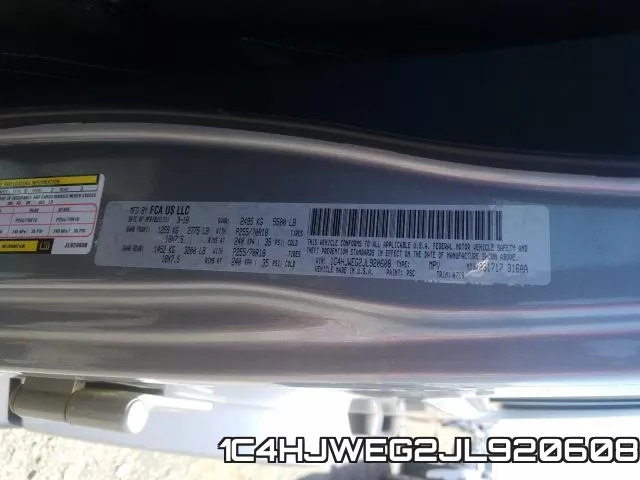 1C4HJWEG2JL920608 фото 2