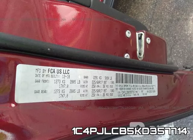 1C4PJLCB5KD357714 фото 10