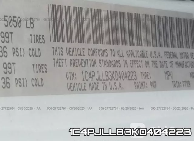 1C4PJLLB3KD404223 фото 10