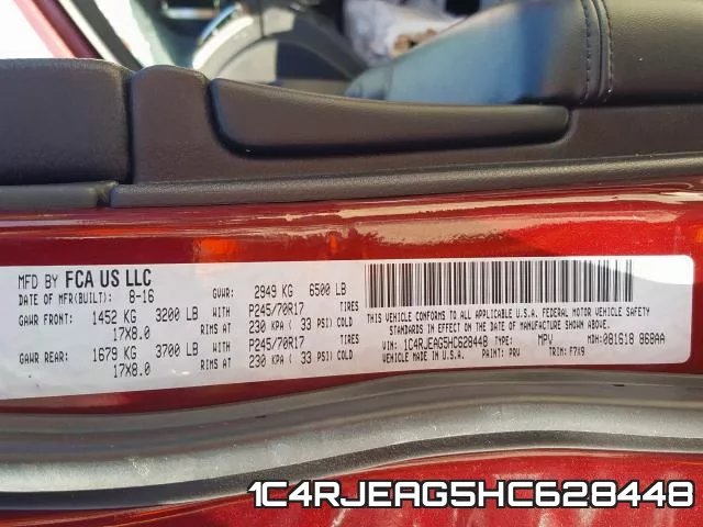 1C4RJEAG5HC628448 фото 2