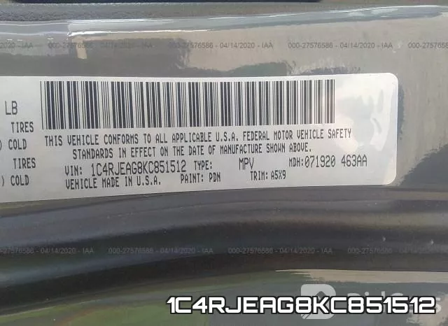 1C4RJEAG8KC851512 фото 10