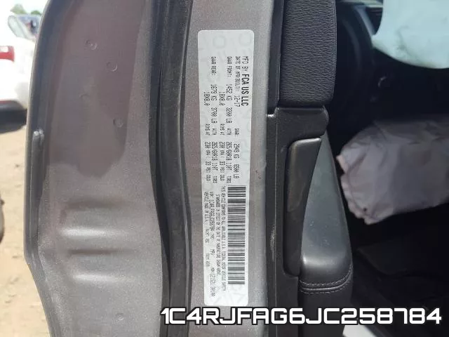 1C4RJFAG6JC258784 фото 2
