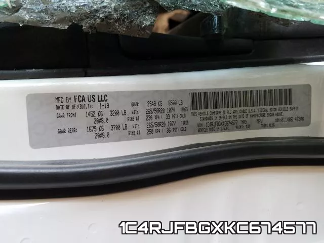 1C4RJFBGXKC674577 фото 2