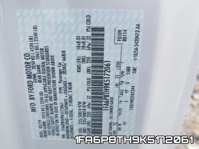 1FA6P8TH9K5172061 фото 2