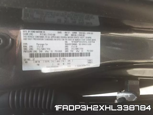 1FADP3H2XHL338784 фото 2