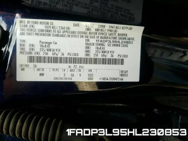 1FADP3L95HL230853 фото 2