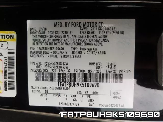 1FATP8UH9K5109690 фото 2