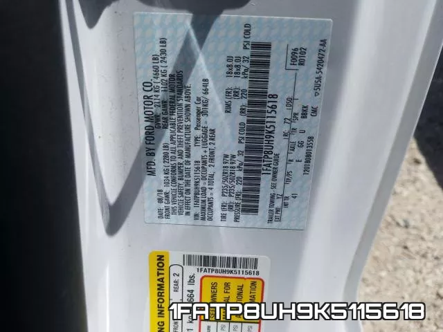 1FATP8UH9K5115618 фото 2