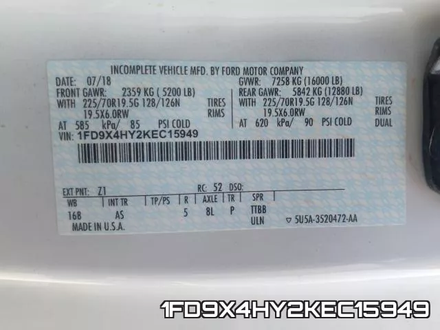1FD9X4HY2KEC15949 фото 2