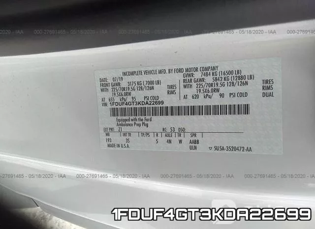 1FDUF4GT3KDA22699 фото 10