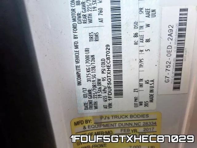 1FDUF5GTXHEC87029 фото 2