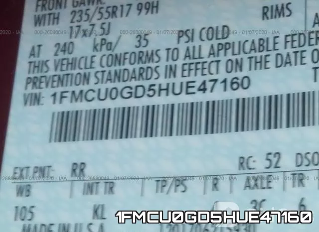 1FMCU0GD5HUE47160 фото 10