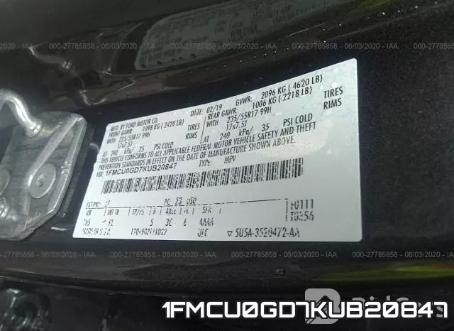 1FMCU0GD7KUB20847 фото 10