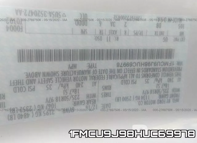 1FMCU9J98HUC69978 фото 10