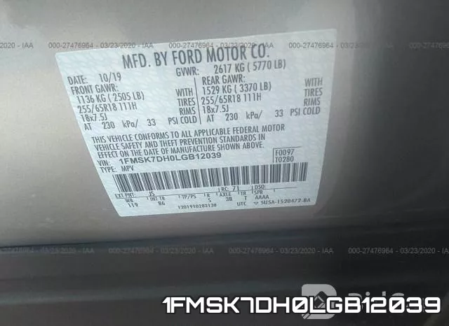1FMSK7DH0LGB12039 фото 10