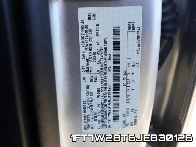 1FT7W2BT6JEB30126 фото 2