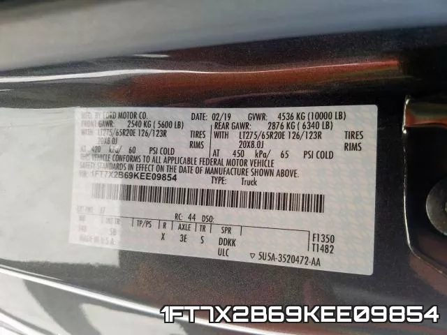 1FT7X2B69KEE09854 фото 2