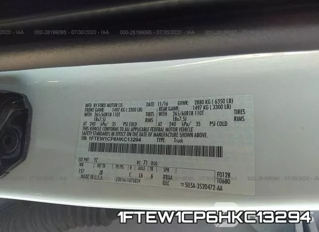 1FTEW1CP6HKC13294 фото 10