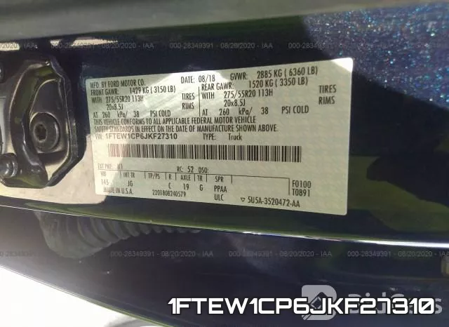 1FTEW1CP6JKF27310 фото 10