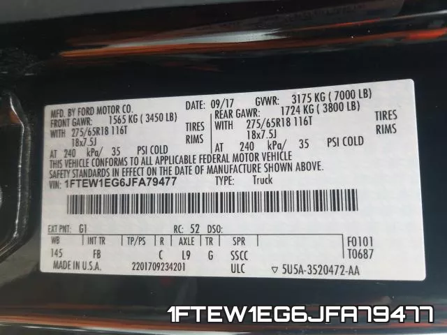 1FTEW1EG6JFA79477 фото 2