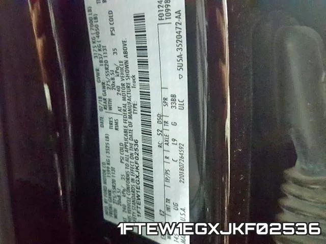 1FTEW1EGXJKF02536 фото 2