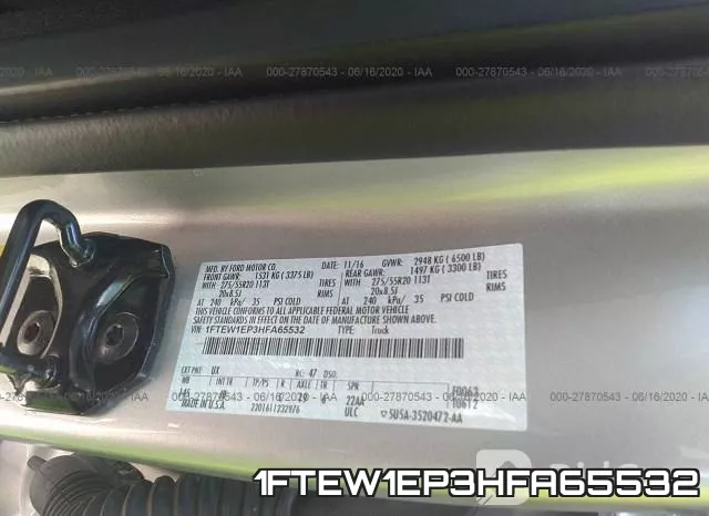 1FTEW1EP3HFA65532 фото 10