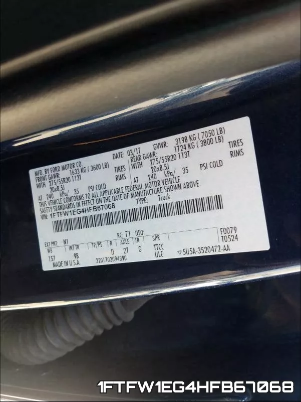 1FTFW1EG4HFB67068 фото 2
