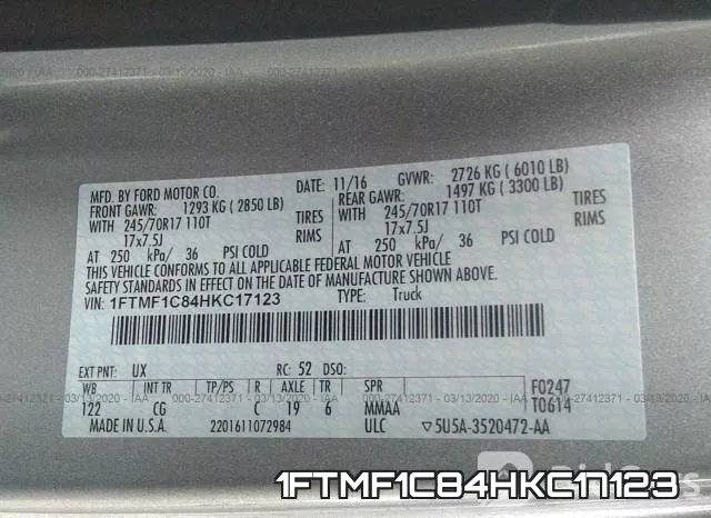 1FTMF1C84HKC17123 фото 10