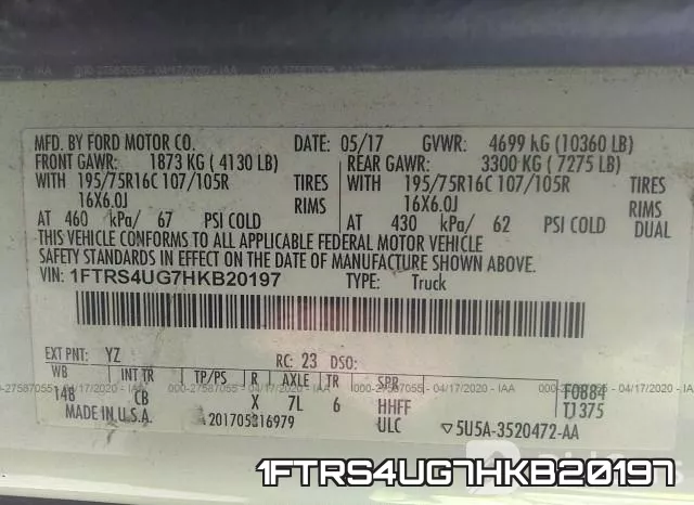 1FTRS4UG7HKB20197 фото 10