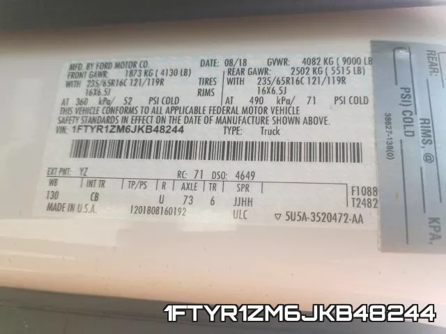 1FTYR1ZM6JKB48244 фото 2