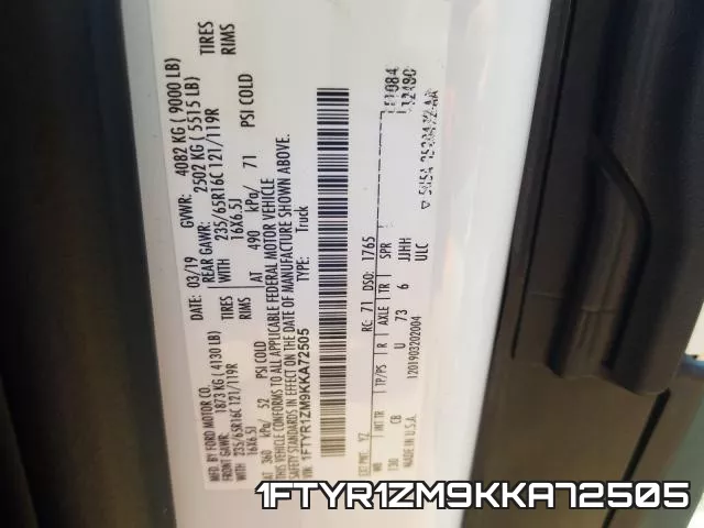 1FTYR1ZM9KKA72505 фото 2