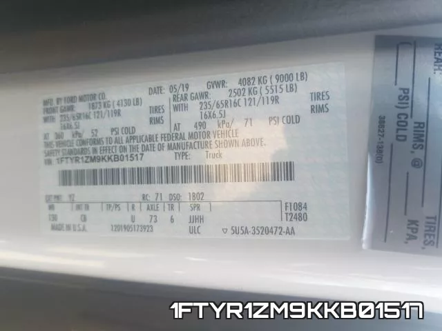 1FTYR1ZM9KKB01517 фото 2