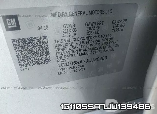 1G1105SA7JU139486 фото 10