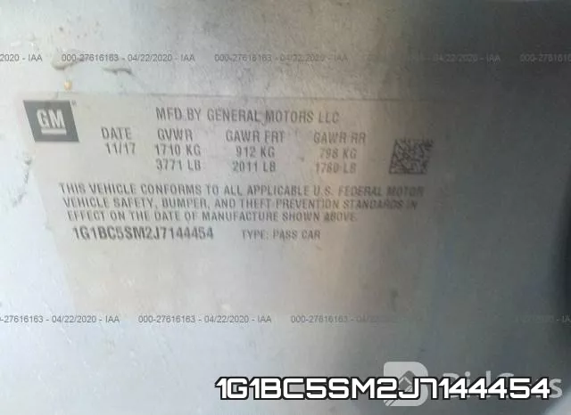 1G1BC5SM2J7144454 фото 10