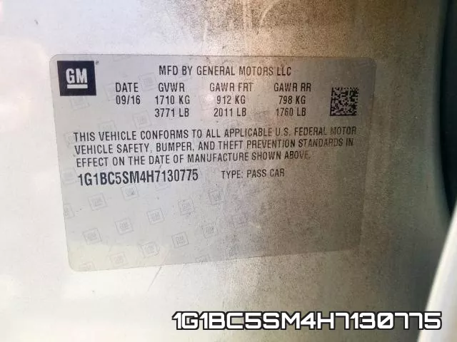 1G1BC5SM4H7130775 фото 2