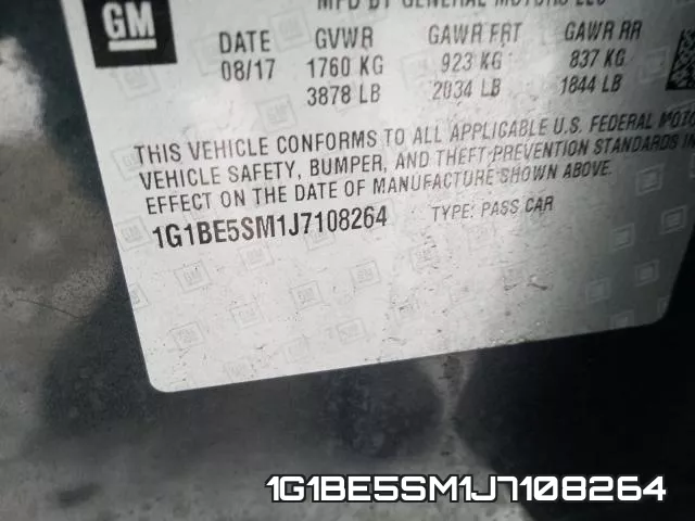 1G1BE5SM1J7108264 фото 2