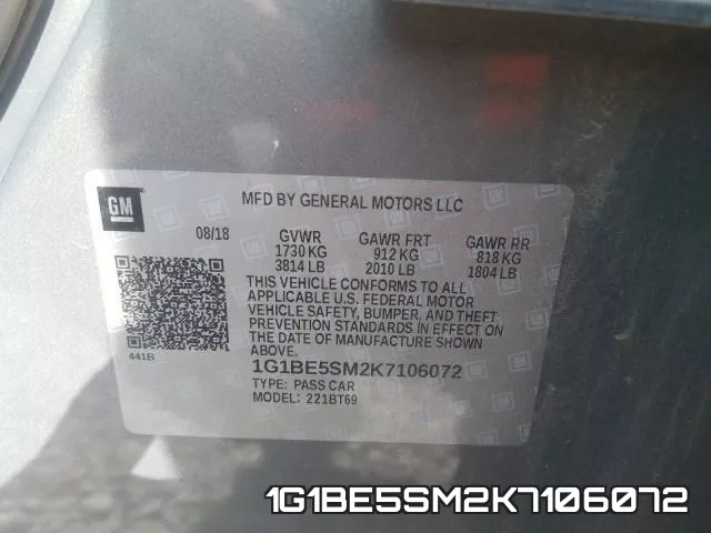 1G1BE5SM2K7106072 фото 2