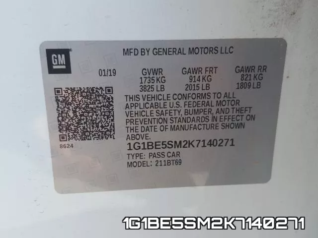 1G1BE5SM2K7140271 фото 2