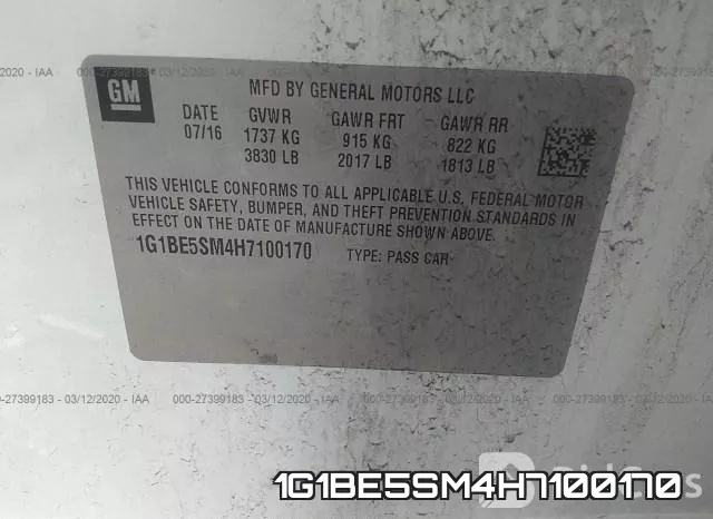 1G1BE5SM4H7100170 фото 10
